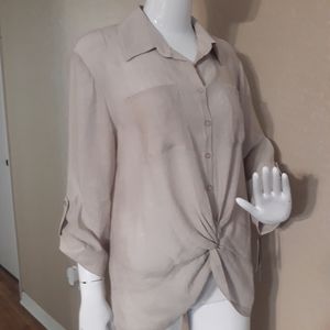BCX Sheer Sand Top